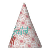 Die größte Mama der Welt | Blumenmuster | Anpassen Partyhütchen (Rechts)