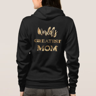Die größte Mama der Welt: Eleganter Goldlook Hoodie