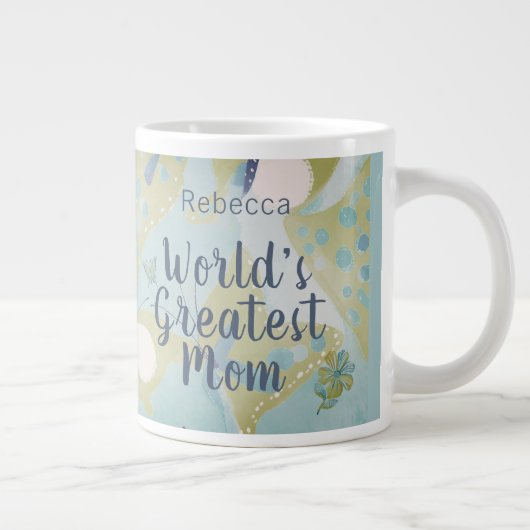 Die größte Mama der Welt für gemischte Medien Jumbo-Tasse (Rechts)