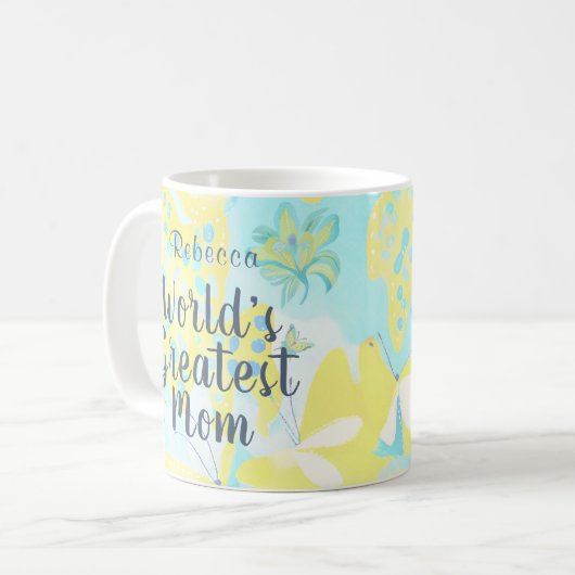 Die größte Mama der Welt für gemischte Medien Kaffeetasse (Vorderseite Links)