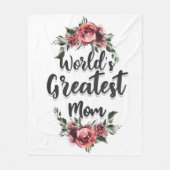 Die größte Mama der Welt | Geschenk für Mama Fleecedecke (Vorderseite)