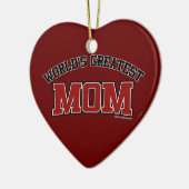 Die größte Mama der Welt Keramik Ornament (Links)