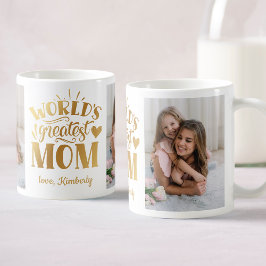 Die größte Mama der Welt Personalisierte FotoColla Kaffeetasse