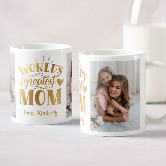 Die größte Mama der Welt Personalisierte FotoColla Kaffeetasse
