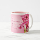 Die größte Mama- und Freundpink-Orchideen-Tasse de Zweifarbige Tasse (VorderseiteRechts)