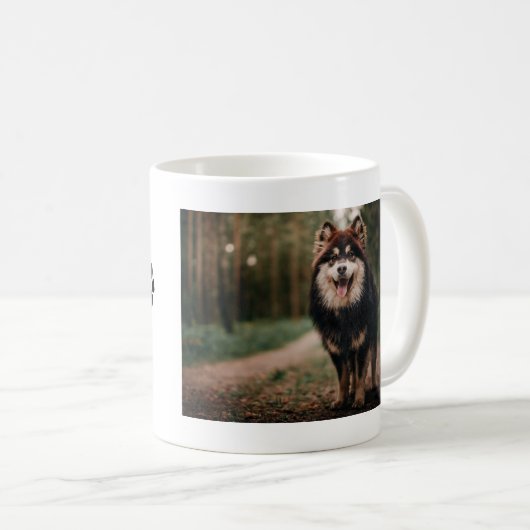 Die größte Mama von Hunden mit Foto in Pink Kaffeetasse (VorderseiteRechts)