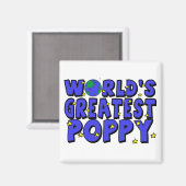 Die größte Mohnblume der Welt Magnet (Vorderseite/Rückseite)