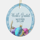 Die größte Mutter der Welt im Jura - Weihnachtssch Keramikornament (Links)