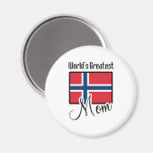 Die größte norwegische Mama der Welt Magnet (Vorderseite/Rückseite)