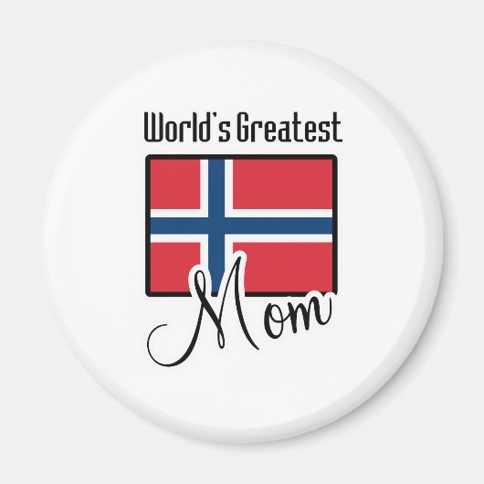 Die größte norwegische Mama der Welt Magnet (Vorne)