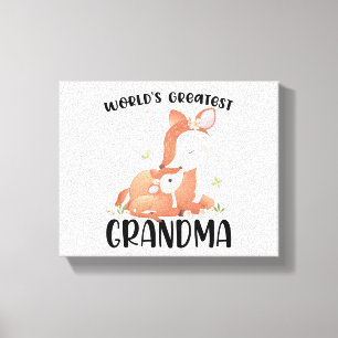 Die größte Oma der Welt für Hirte und Fawn Leinwanddruck