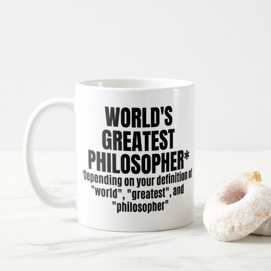 Die größte Philosophin-Philosophie der Welt Kaffeetasse (Mit Donut)