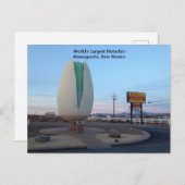 Die größte Pistachio der Welt Postkarte (Vorne/Hinten)