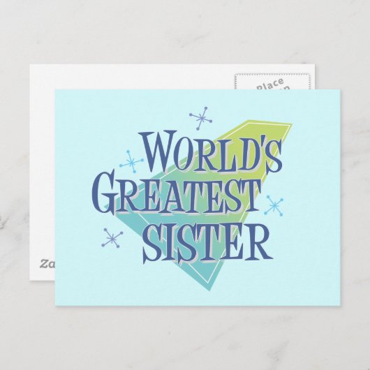 Die größte Schwester der Welt Postkarte (Vorne/Hinten)