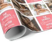 Die größte Schwester-FotoCollage der Welt Geschenkpapier (Rolleneckpunkt)