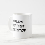 "Die größte Shortstop-Tasse der Welt" Kaffeetasse (Vorderseite Links)