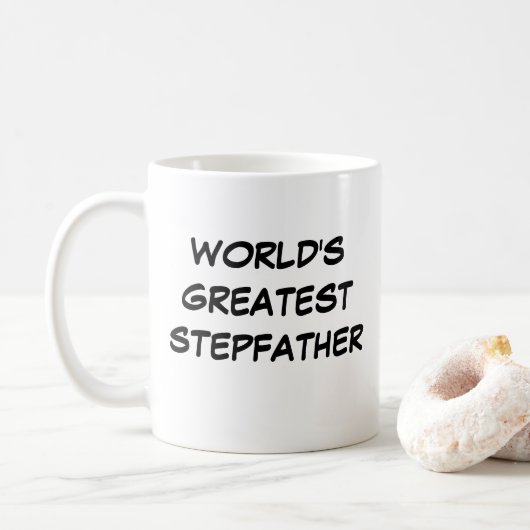 "Die größte Stepfather-Tasse der Welt" Kaffeetasse (Mit Donut)