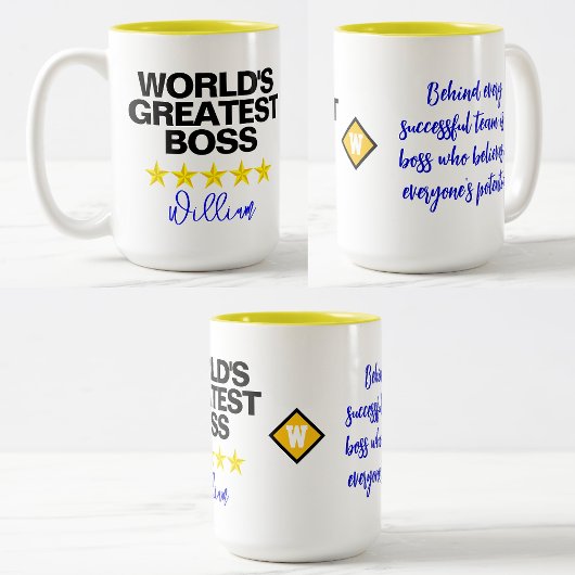 Die größte Tasse für den Boss (Name) der Welt