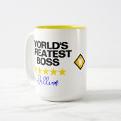 Die größte Tasse für den Boss (Name) der Welt (Vorderseite Links)