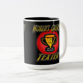 Die größte Textertrophie der Welt Zweifarbige Tasse (VorderseiteRechts)