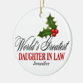 Die größte Tochter der Welt im Jura Keramik Ornament (Links)