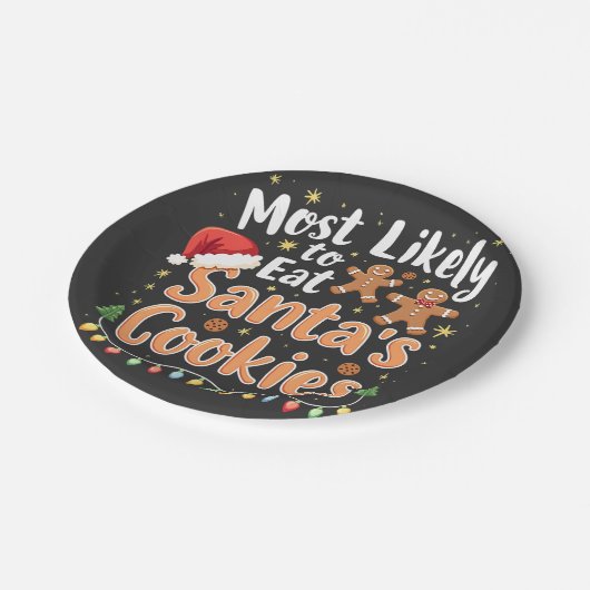 Die größte Wahrscheinlichkeit, die Weihnachtsmannm Pappteller (Schrägansicht)