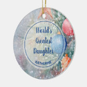 Die größte Weihnachtswasserfarbe der Welt Keramik Ornament (Links)