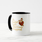 Die größten Geschenke kommen nicht verpackt Tasse (Vorderseite Links)