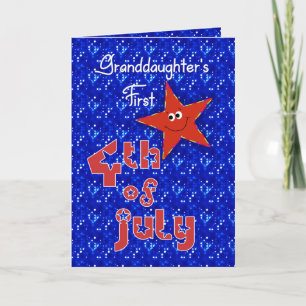 Die Großtochter am ersten 4. Juli Karte