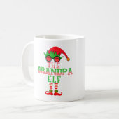 Die Großvater Elf Familie passt Weihnachten Pajama Kaffeetasse (Vorderseite Links)