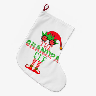 Die Großvater Elf Familie passt zu Weihnachten Paj Großer Weihnachtsstrumpf