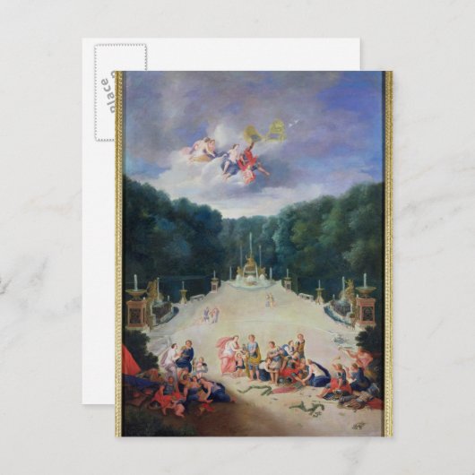 Die Grotten von Versailles Postkarte (Vorne/Hinten)