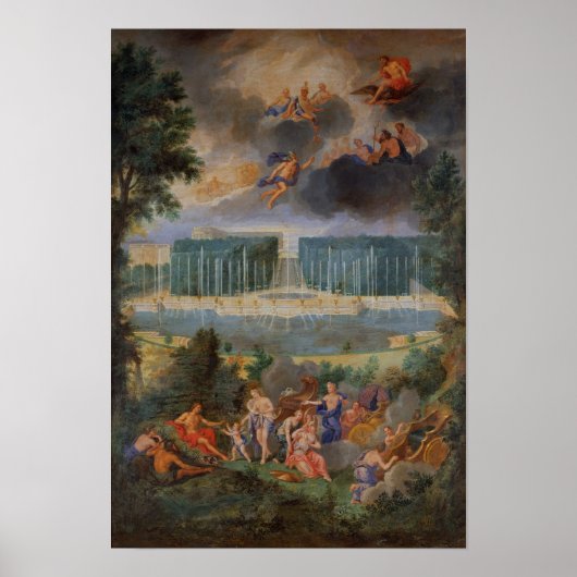 Die Groves von Versailles. Blick auf den Neptun-Po Poster (Vorne)
