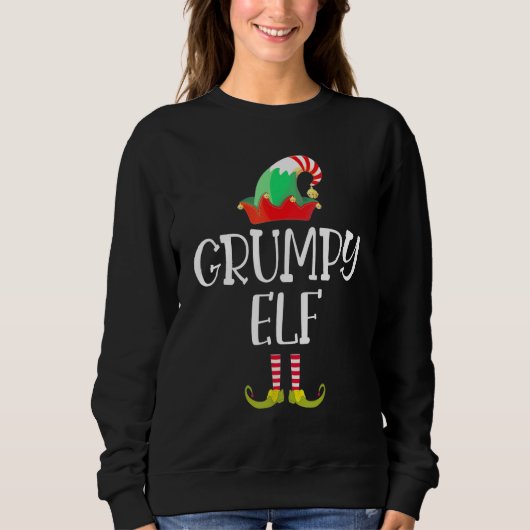 Die Grumpy Elf Matching Family Group Weihnachten P Sweatshirt (Vorderseite)