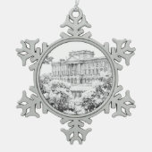 Die Gründe in Pemberley - Schneeflocken Zinn-Ornament (Vorderseite)