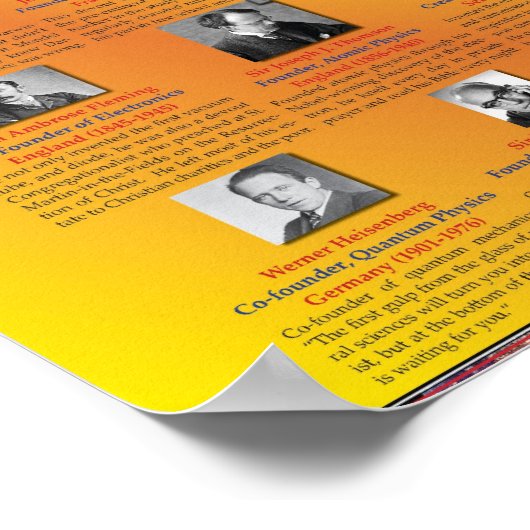 Die Gründer der Wissenschaft Poster (Ecke)