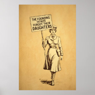 Die Gründerväter ersticken Protestkunst Poster
