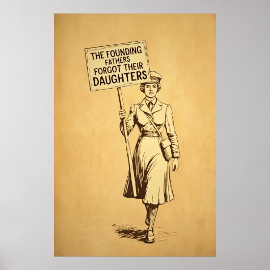 Die Gründerväter ersticken Protestkunst Poster (Vorne)