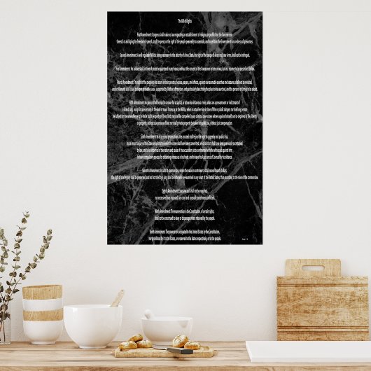 Die Grundrechtecharta Poster (Küche)