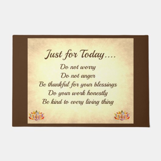 Die Grundsätze von Brown und Cream Reiki Fußmatte (Vorderseite)