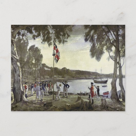 Die Gründung Australiens durch Capt Arthur Postkarte (Vorderseite)
