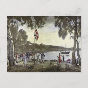 Die Gründung Australiens durch Capt Arthur Postkarte