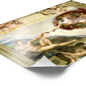 Die Gründung von Adam durch Michelangelo Kunst Fotodruck (Ecke)