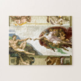 Die Gründung von Adam durch Michelangelo Kunst Puzzle