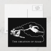 Die Gründung von Adam (Gott) Postkarte (Vorne/Hinten)