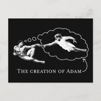 Die Gründung von Adam (Gott) Postkarte