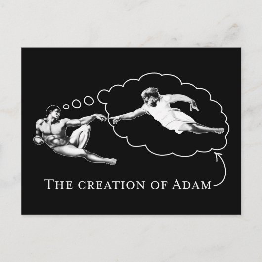 Die Gründung von Adam (Gott) Postkarte (Vorderseite)