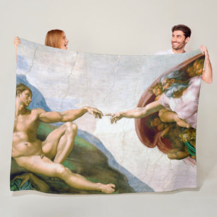 Die Gründung von Adam, Michelangelo Fleecedecke