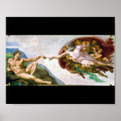 Die Gründung von Adam, Michelangelo Poster (Vorne)