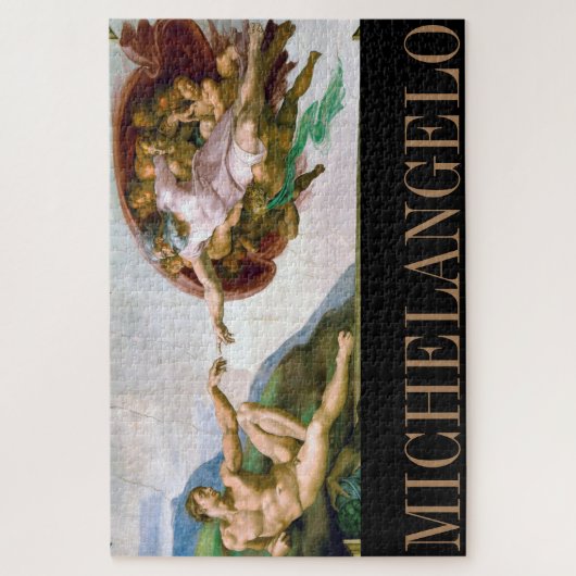 Die Gründung von Adam, Michelangelo Puzzle (Vertikal)